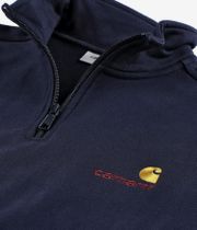 Carhartt WIP American Script Half Zip Sweatshirt (deep night)