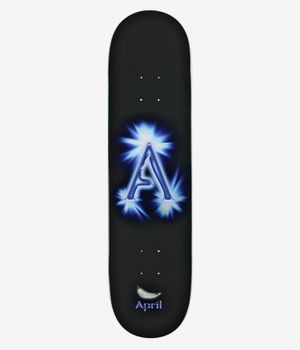 April A Logo 8" Skateboard Deck (black blue)