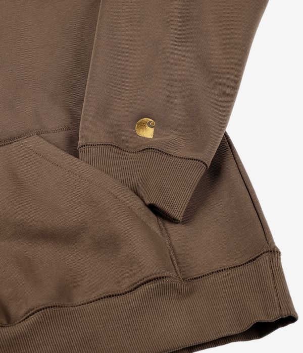 Carhartt WIP Chase sweat à capuche (chocolate gold)