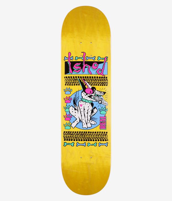 Real Ishod Rude Twin Tail 8.25" Skateboard Deck (yellow)