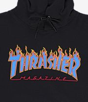 Thrasher Flame Felpa Hoodie (black blue)
