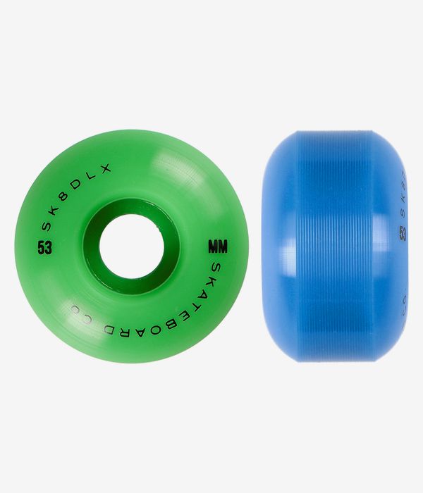 skatedeluxe Fidelity Ruote (green blue) 53mm 100A pacco da 4