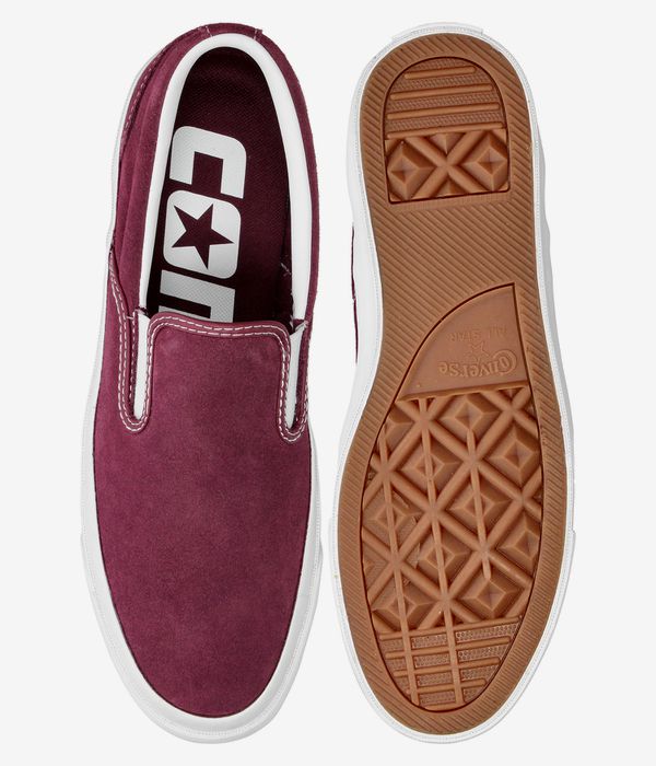 Converse CONS One Star CC Slip Pro Shoes (deep bordeaux white white)