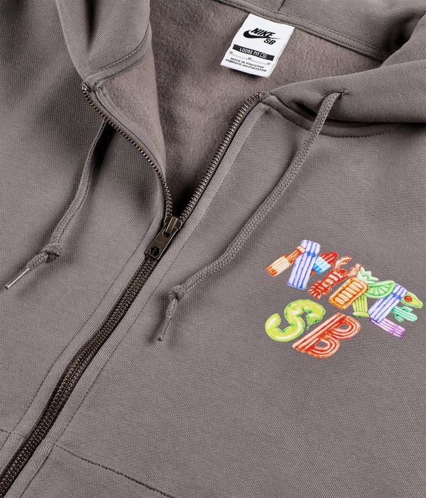 Nike SB Chest Logo Sudadera con cremallera (cave stone white)