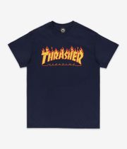 Thrasher Flame T-Shirty (navy)