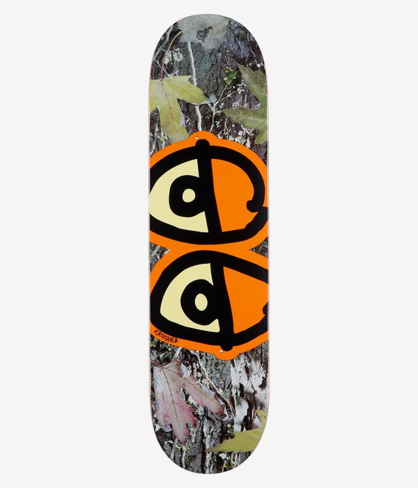 Krooked Team Eyes Camo 8.25" Skateboard Deck (orange)