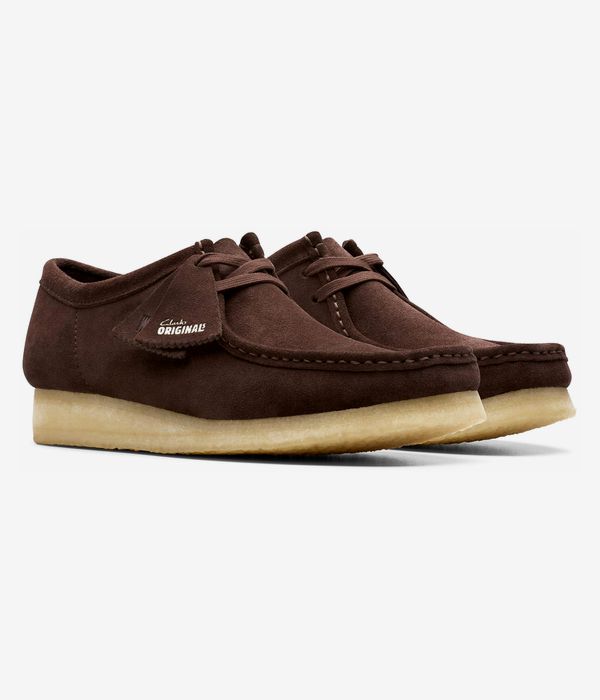Clarks Originals Wallabee Shoes (dark brown suede)