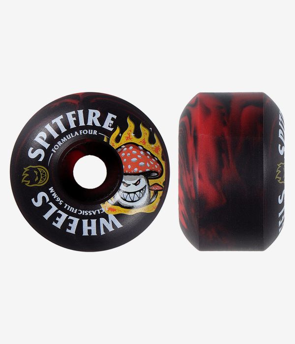 Spitfire Formula Four Shroom Bighead Classic Full Ruote (black red swirl) 56 mm 99A pacco da 4