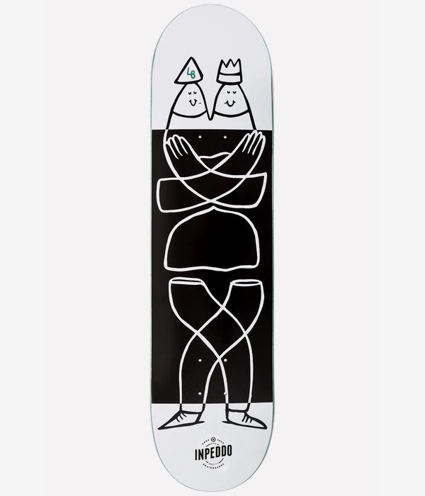 Inpeddo Smarty 8" Skateboard Deck (black white)