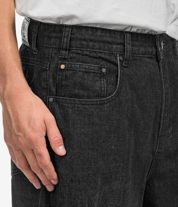 Butter Goods Wide Cut Denim Vaqueros (streaky black wash)