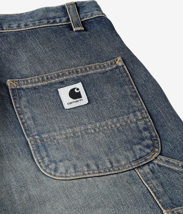 Carhartt WIP W' Brandon Snigle Knee Pant Camano Jeans women (blue worn used wash)