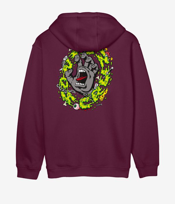 Santa Cruz Slime Cream sweat à capuche (dark cherry)