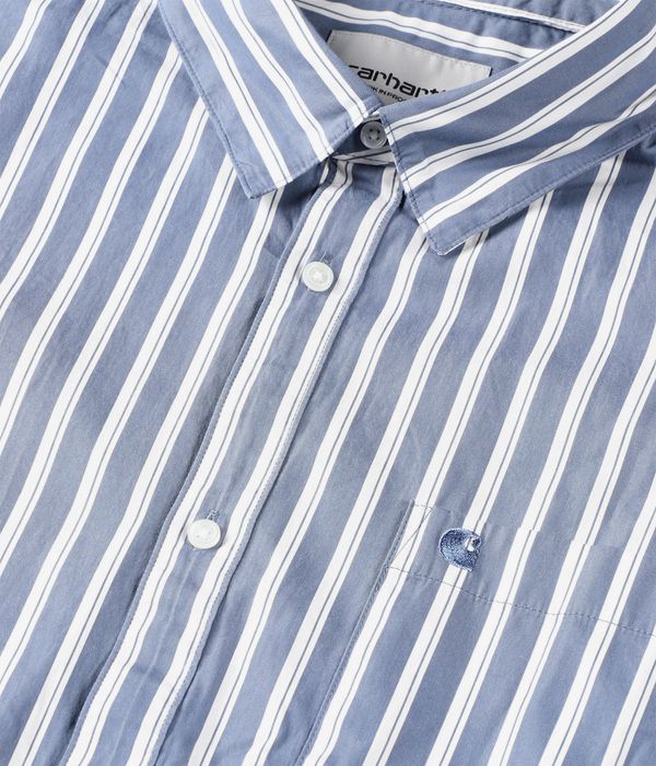 Carhartt WIP Malden Poplin Camisa (stripe angelite)