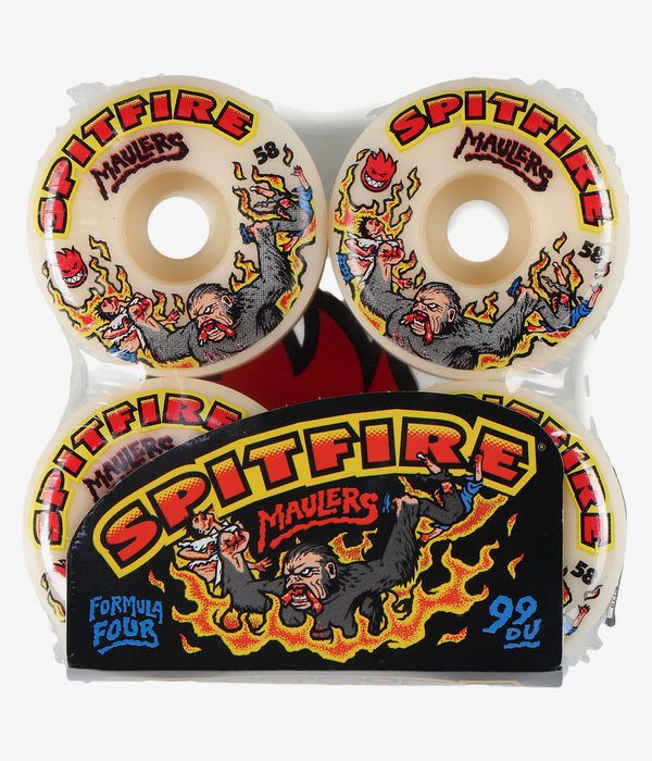 Spitfire Formula Four Maulers Conical Full Roues (natural) 58 mm 99A 4 Pack