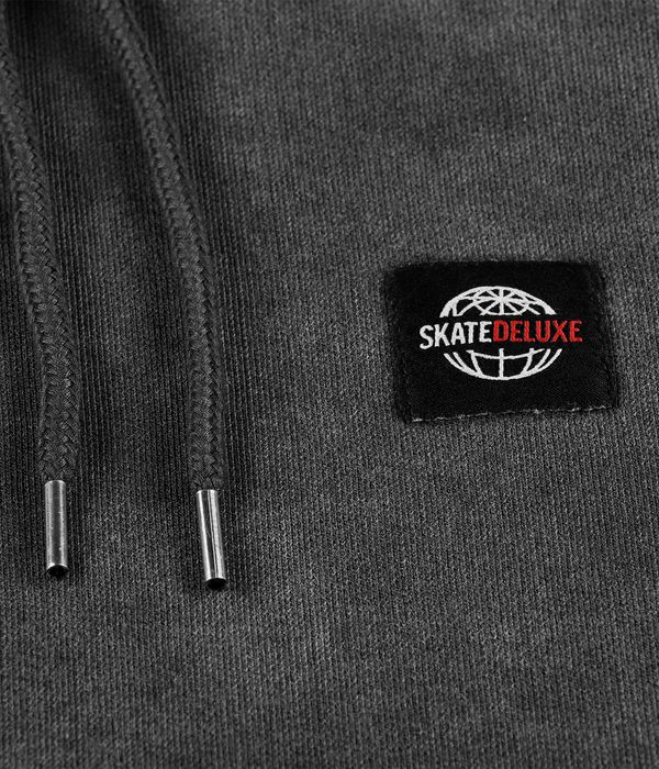 skatedeluxe World Patch Organic Hoodie (black fadeout)