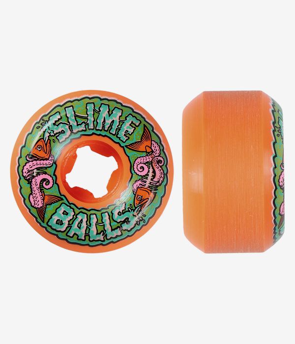 Santa Cruz Fish Speed Balls Slime Balls Ruote (orange) 56mm 99A pacco da 4