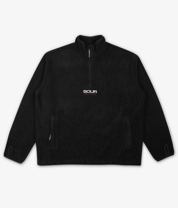 SOUR SOLUTION Micro Fleece Half Zip Sweater (black)