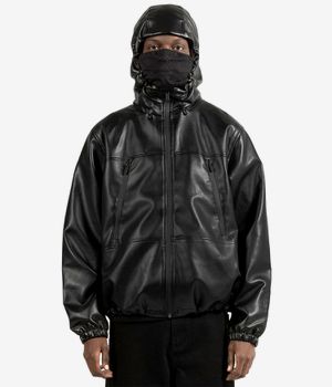 Wasted Paris Kingdom Faux Leather Windbreaker Jacke (black)