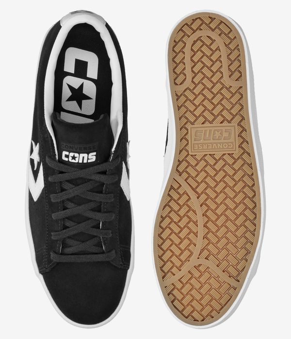 Converse CONS Pro Leather Vulcanized Schoen (black white white)