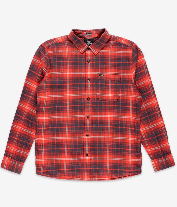 Volcom Caden Plaid Shirt (bright red)