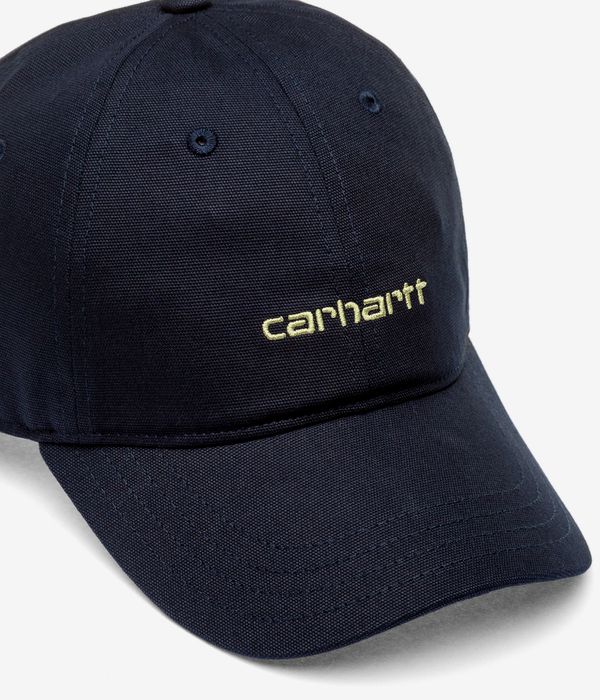Carhartt WIP Canvas Script Casquette (deep night gentle green)