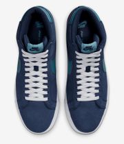 Nike SB Zoom Blazer Mid Shoes (midnight navy noise aqua)