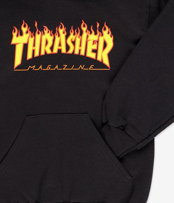 Thrasher Flame Felpa Hoodie kids (black)