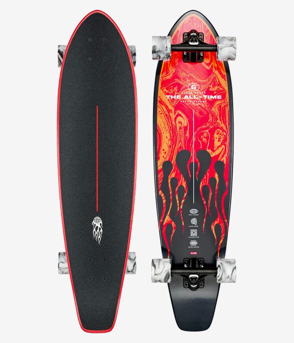 Globe The All Time 35.875" (91,1cm) Complete-Longboard (red flames)
