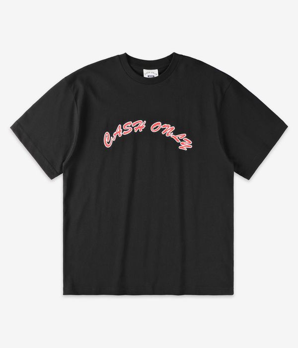 Cash Only Grid Logo T-Shirty (black)
