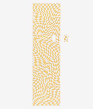Grizzly Trippy Checkerboard 9" Grip Skate (yellow white)