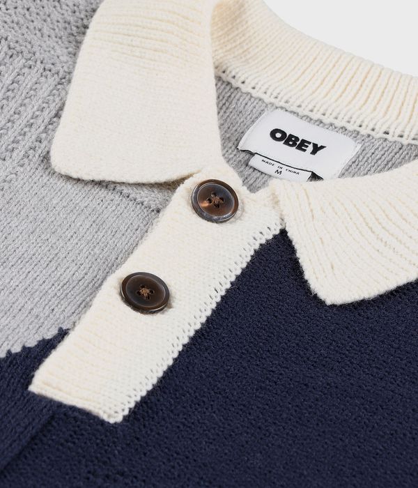 Obey Luca Polo Sweatshirt (heather grey multi)