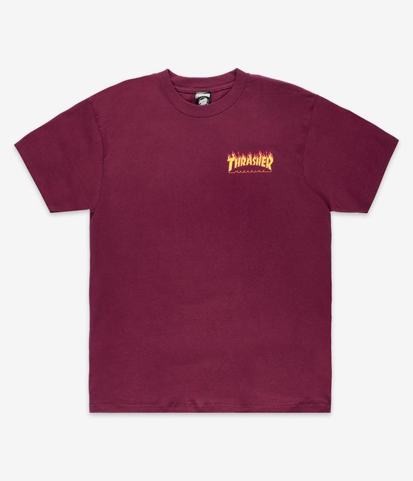 Thrasher x Santa Cruz Flame Dot T-Shirt (burgundy)