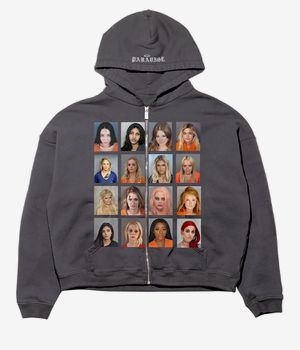 Paradise NYC Bad Girls Felpa Hoodie con zip (vintage black)