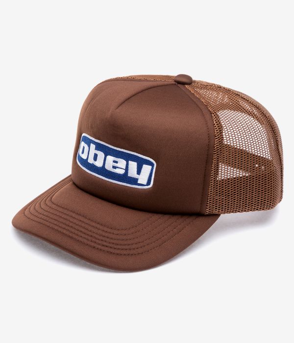 Shop Obey Indirect Trucker Cap dark brown online skatedeluxe