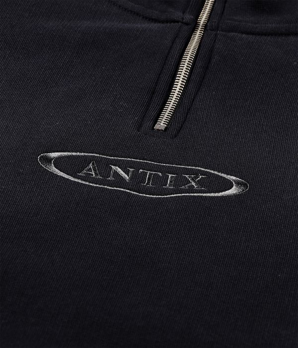 Antix Simplex Organic Half Zip Sweatshirt (black)