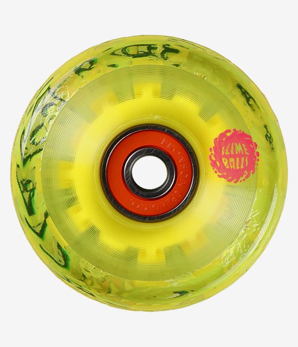 Santa Cruz Gator Swamp Spew Light Ups OG Slime Balls Wheels (yellow) 60 mm 78A 4 Pack