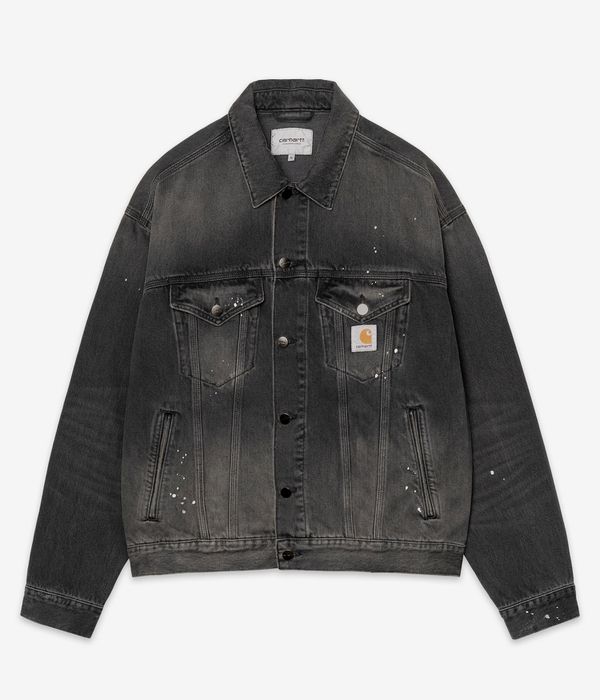 Carhartt WIP Helston Jacket (black destroy wash splatter)