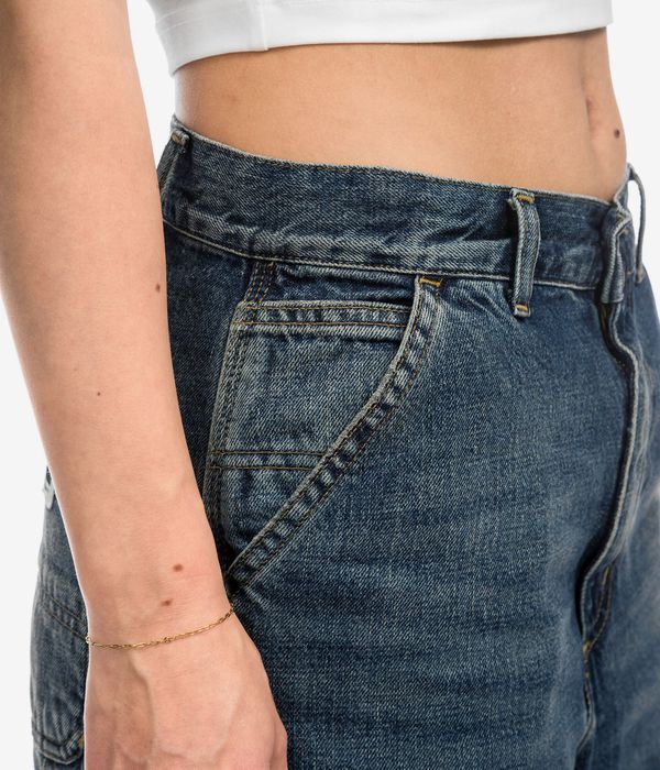 Carhartt WIP W' Brandon Double Knee Pant Camano Jeans women (blue dark used wash)
