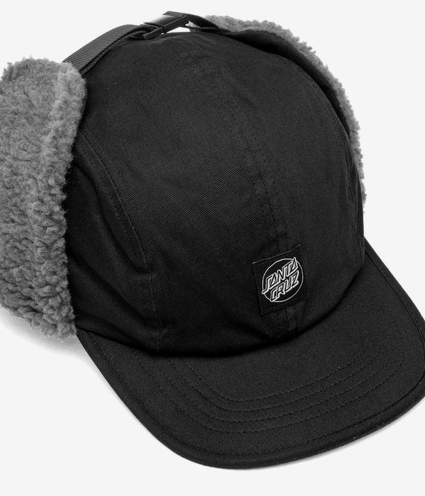 Santa Cruz Opus Dot Label Trapper 5 Panel Casquette (black)