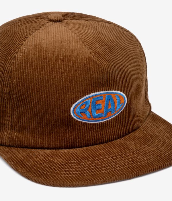 Real Bubble Oval Snapback Cap (brown)