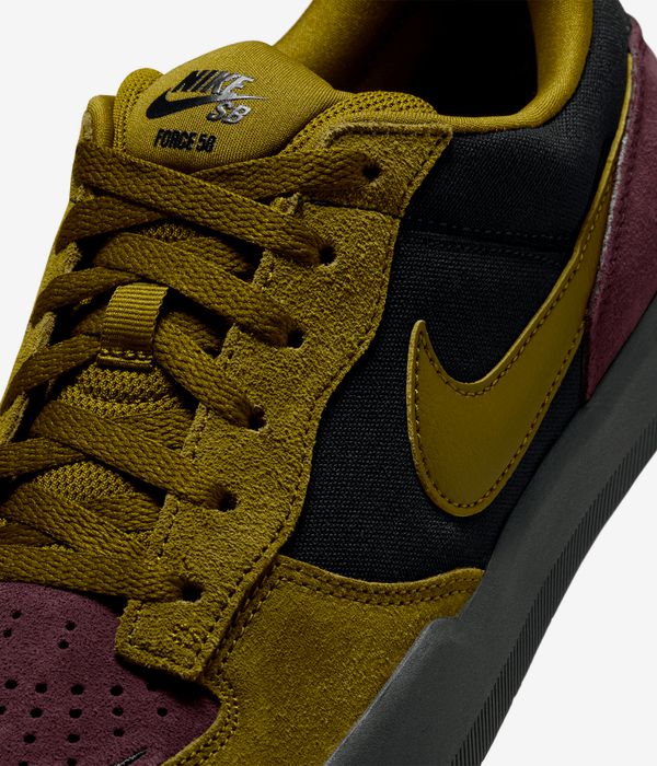 Nike SB Force 58 Chaussure (black olive flak burgundy crush)