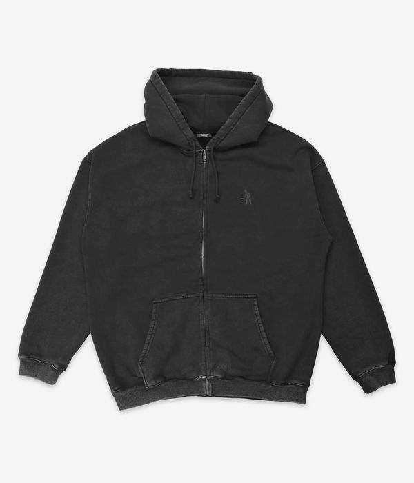 Passport Solid Workers Zip-Hoodie (washed black)