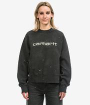 Carhartt WIP Painter Sweatshirt women (black destroy wash splatter)