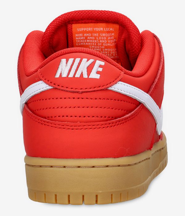 Nike SB Dunk Low Pro Iso Shoes (university red gum)