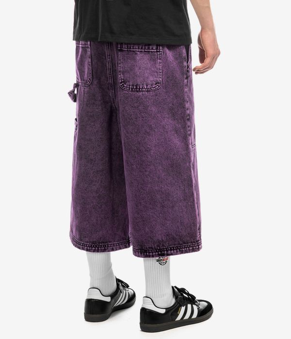 Poetic Collective Sculptor Shorts (purple acid denim wash)