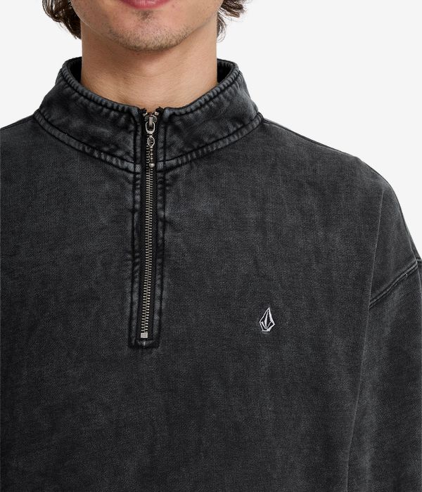 Volcom Single Stone 1/4-Zip Sweater (light acid black)
