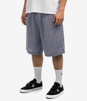 Butter Goods Pleated Shorts (navy plaid)