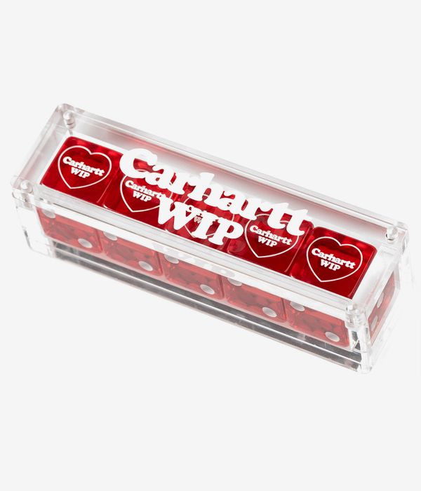 Carhartt WIP Heart Dice Set Acc. (epoxy resin scarlet)