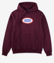 Quartersnacks Oval sweat à capuche (maroon)