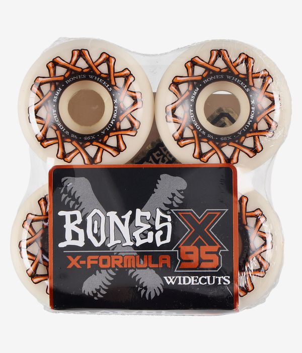 Bones X Formula V6 Wheels (white orange) 55 mm 95A 4 Pack
